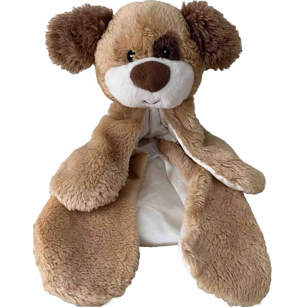 Starting Out Puppy Dog Plush Baby Blanket Security Blanket Lovey Silky White